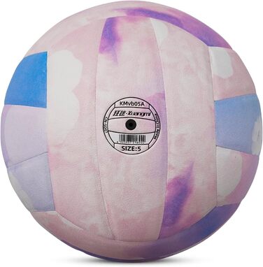 Волейбольний м'яч Kuangmi Weicher, розмір 5, для занять у приміщенні та на вулиці, тренування, пляжний волейбол для початківців, підлітків та дорослих (Marshmallow)
