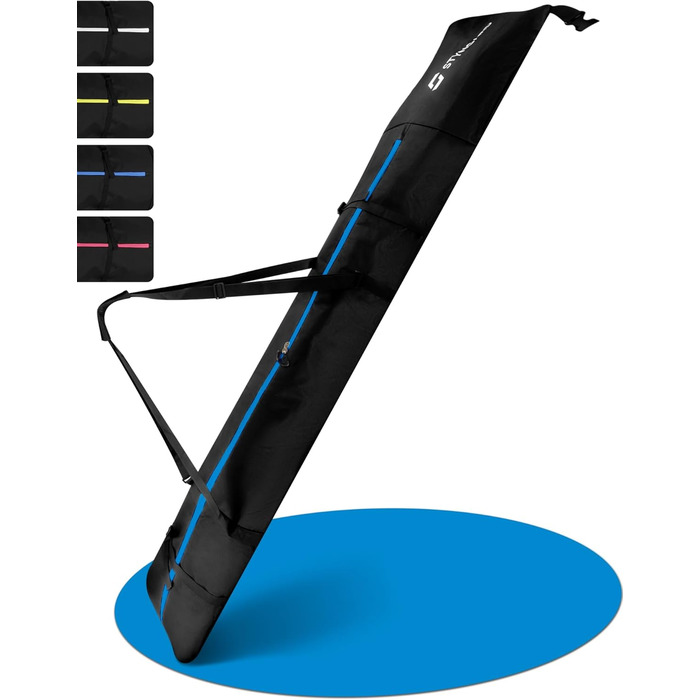 Чохол для лиж STYNGARD Kitzbühel (2 пари, до 200 см) - чорно-синій, водонепроникний