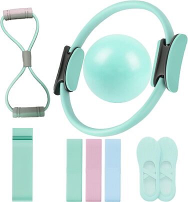 Набір для пілатесу: кільце Magic Circle, стрічки опору, м'яч, шкарпетки, Puller, обладнання для дому