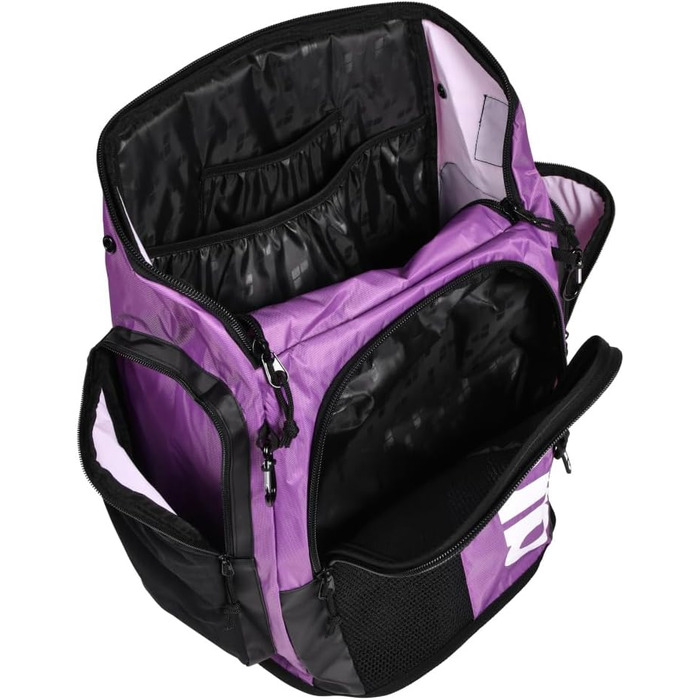 Рюкзак Arena Spiky III 45 літрів, фіолетовий: для плавання, спорту та подорожей. Водовідштовхувальний, з м'якими лямками та відділенням для мокрого одягу