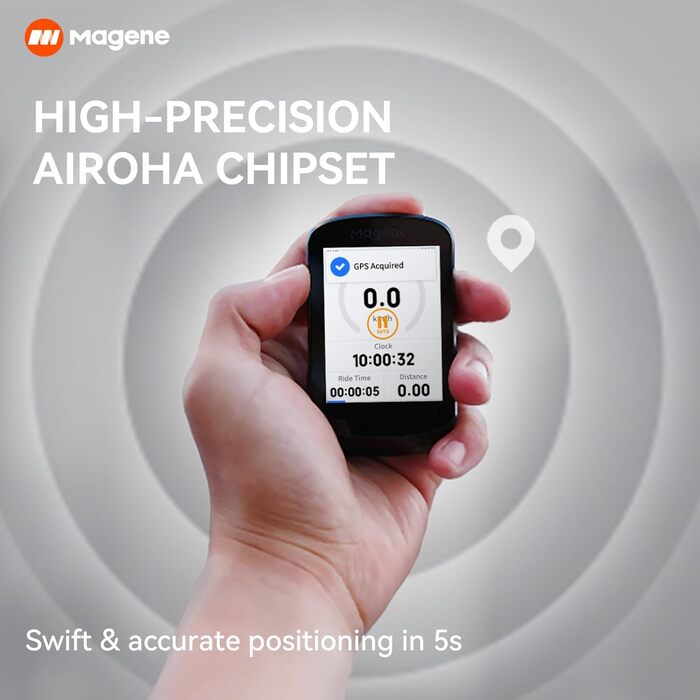 Велокомп'ютер Magene C506 з GPS, кольоровим сенсорним екраном, навігацією, водонепроникний, бездротовий, WiFi та Bluetooth, для велотренувань