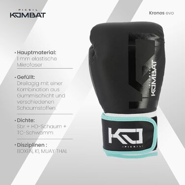 Боксерські рукавички Picsil Kronos Evo для Муай Тай, ММА, кікбоксингу, тренувальні та бойові, унісекс