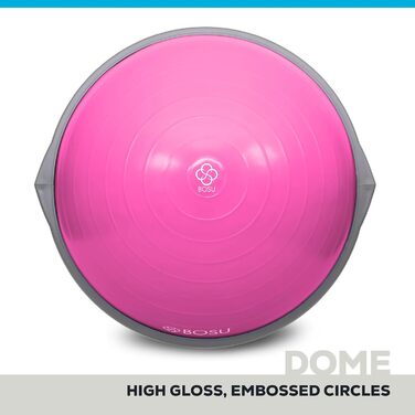 Bosu Balance Trainer - Оригінальний балансувальний тренажер, діаметр 66 см, рожевий/сірий