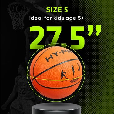 М'яч для баскетболу Hy-Pro, спортивний, тренувальний, помаранчевий, розмір 5