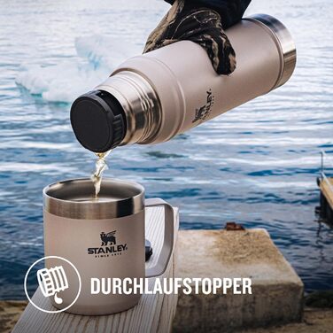 Термос Stanley Classic Legendary, нержавіюча сталь, 1 л, тримає тепло/холод до 48 годин, BPA-free, для напоїв, підходить для посудомийної машини