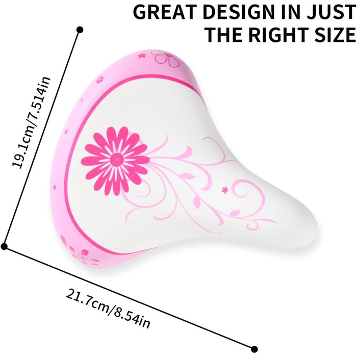 Дитячий велосипедний сідло EIRONA – широкий, комфортний, для дівчаток 12-20