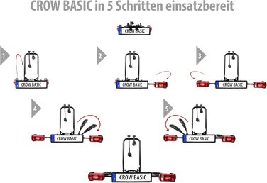 Велосипедний багажник EUFAB CROW BASIC на 2 велосипеди, для Е-байків, кріплення на причіп, чорний