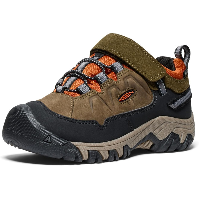 KEEN Targhee 4 Low - Водонепроникні трекінгові черевики для дітей (Dark Olive Gold Flame, 32/33 EU)