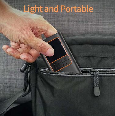 Електричний повітряний насос 150 PSI - акумуляторний компресор з LED-дисплеєм, перезаряджається для велосипеда, авто, мотоцикла та м'ячів