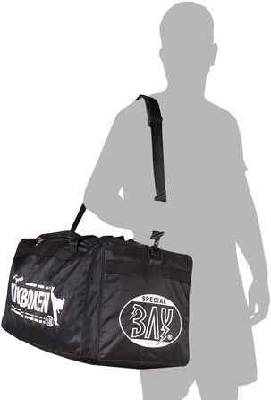 Спортивна сумка BAY XL для кікбоксингу, муай-тай, тренувань, чорна, 70x32x30 см