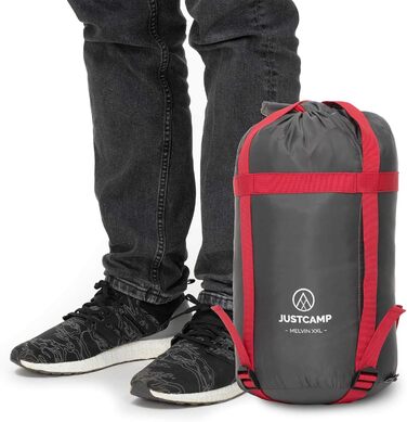 Сплячий мішок Justcamp Melvin XXL 4 сезони для дорослих, сірий