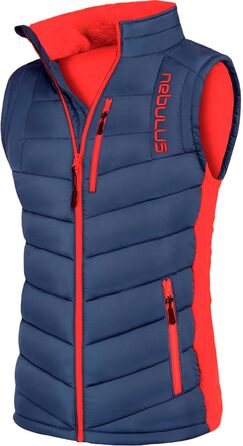 Чоловіча жилетка Nebuus REVIVA, тепла жилетка з блискавкою, чорно-маєвий (L, темно-синій-червоний)