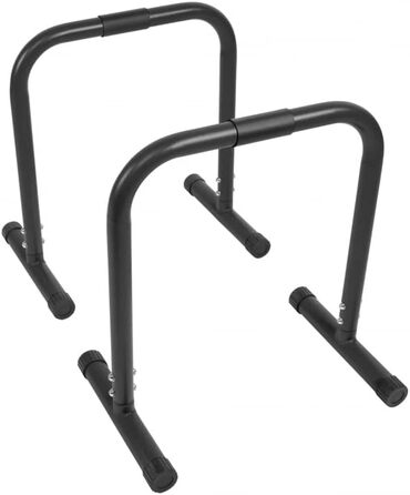 Паралетси GORILLA SPORTS, 2 шт, 61x38x73 см, до 200 кг, нековзкі, для віджимань, діпів, кросфіту та каллістеніки, стійки для тренувань, вибір кольору