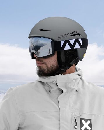 Гірськолижний шолом OutdoorMaster ELK MIPS для сноуборду та лиж, матовий сірий, розмір L, для чоловіків, жінок і підлітків