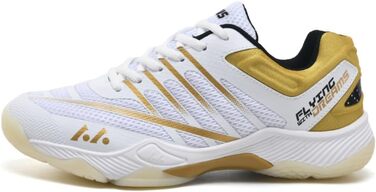 Кросівки для гандболу чоловічі та жіночі: дихаючі, з антиковзким покриттям, для тренувань та змагань, білі, золоті, 38 EU