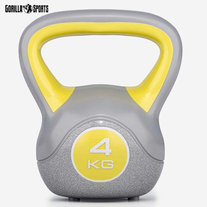 Гиря GORILLA SPORTS пластиковa, 2-20 кг, для фітнесу, окремо або набором