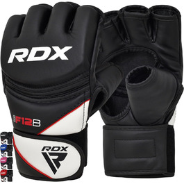 Професійні рукавички RDX для MMA, греплінгу та спарингу, штучна шкіра Maya Hide, кікбоксинг, єдиноборства, з підкладкою, для боксу, муай-тай, тренувань на мішку, чоловічі та жіночі, розмір L, чорні