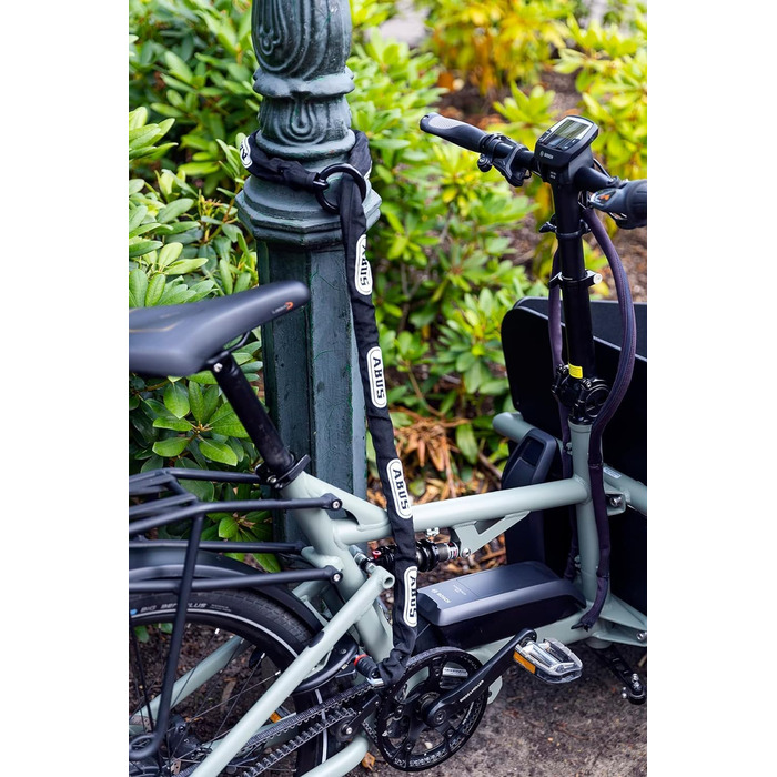 Допоміжний ланцюг-замок для велосипеда ABUS Adaptor Chain 2.0 6KS, 6 мм, 130 см, чорний (з сумкою для замка)