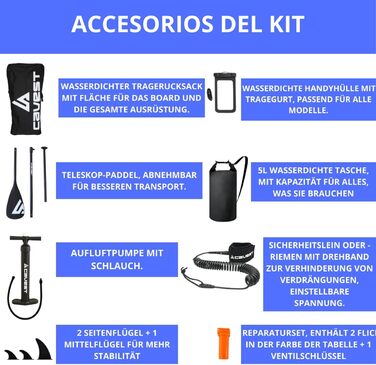 Надувне SUP-борд Stand Up Paddle Board для дорослих та дітей, блакитний, висока стабільність