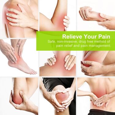 AUVON TENS Пристрій для електростимуляції, з 24 програми, 2 канали, 10 електродів, для зняття болю