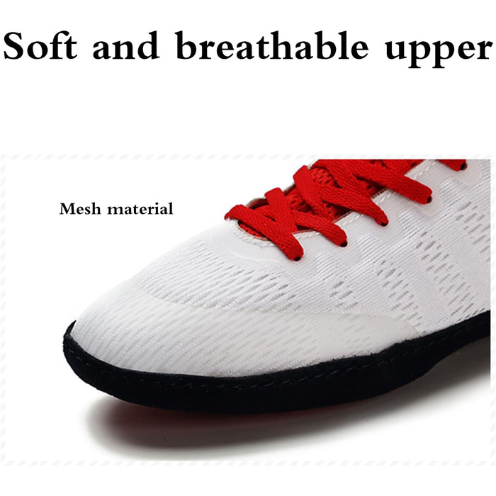 Боксівські кросівки для жінок та чоловіків, 44EU, червоно-білі: стабільність, комфорт, для боксу, боротьби, кікбоксингу та ін.