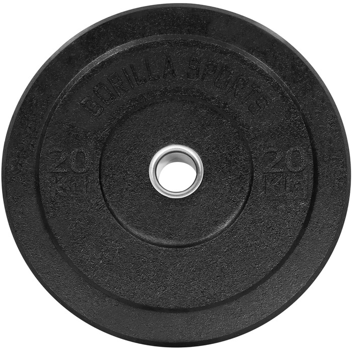 Олімпійські диски GORILLA SPORTS гумові 5–50 кг, 50 мм, для штанги, одиничні/набір