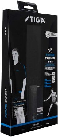 Настільна ракетка STIGA 3-Star Future Carbon, чорна/червона, карбонова, для професіоналів