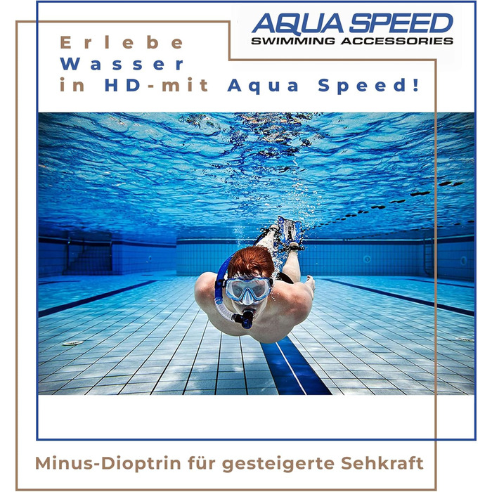 Дайвінг-маска Aqua Speed OPTIC PRO з оптичними лінзами під індивідуальну діоптрійність, для підводного плавання