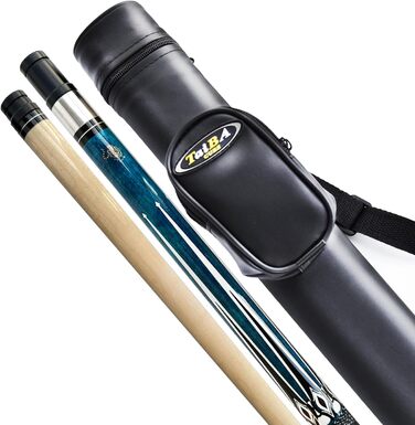 Кю Pool Cue Stick: професійний бильярдний кий з наконечником 13 мм, довжиною 58'', з канадського твердого клену, вага 19,20,20 Oz (на вибір), колір: синій, червоний, зелений, з футляром.