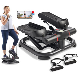 Степпер Sunny Health & Fitness Twist з еспандерами та рукояткою для фітнесу
