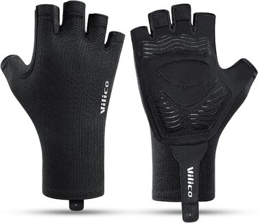 Професійні велосипедні рукавички – дихаючі, амортизуючі, з силіконовими вставками на долонях для катання, альпінізму та активного відпочинку. Чорний, розмір L