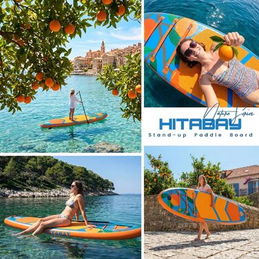 SUP Board набір, дошка для Stand Up Paddling надувна 320-335 см, до 150 кг, помаранчева - для початківців з повним комплектом аксесуарів