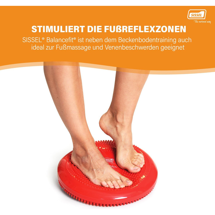 SISSEL® Balancefit® - балансувальний диск для вправ на весь тіл, масажу стоп та тазового дна. Зроблено в Німеччині. Ø32см, 7см, до 130кг (червоний)