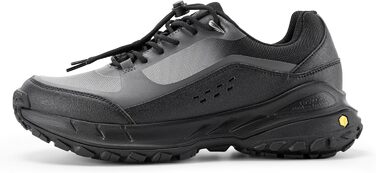 Черевики для хайкінгу FitVille для чоловіків, широкі, трекінгові, туристичні, з неслизькою підошвою, дихаючі, легкі, для ходьби, кросівки (41 EU, темно-сірий, чорний)