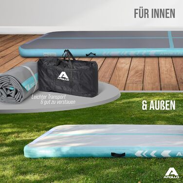 Надувна гімнастична мата Apollo Air Mat Pro 400x100, 3м/4м - для дому та на вулицю