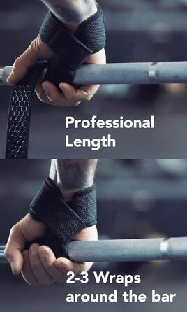 Фітнес-манжети для тяги штанги Fitgriff® (з підкладкою) - для силових тренувань, бодібілдингу, жінок та чоловіків (XS, чорний)