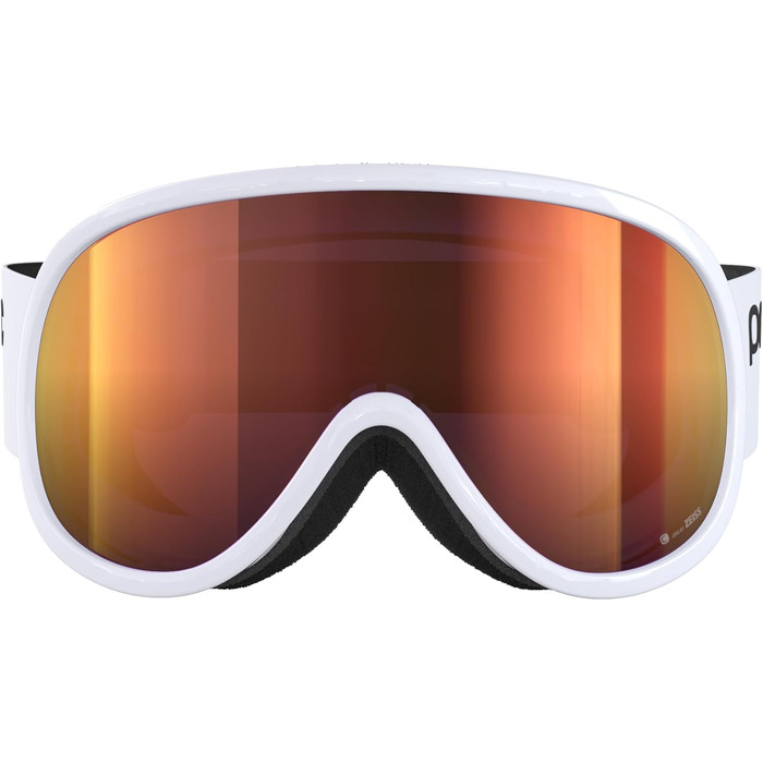Унісекс лижна маска POC Retina Mid, біла, помаранчева лінза, універсальний розмір