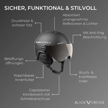 Гірськолижний шолом Black Crevice Arlberg з 2 візорами
