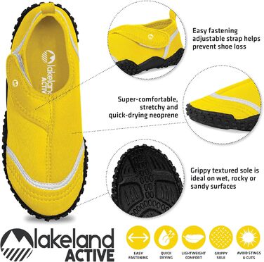 Активні водяні черевики Lakeland Seathwaite для хлопчиків, жовті, розмір 25 EU, просте застібання