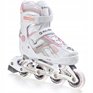 Регульовані ролики RAVEN Pulse White/Pink (розмір 37-40)