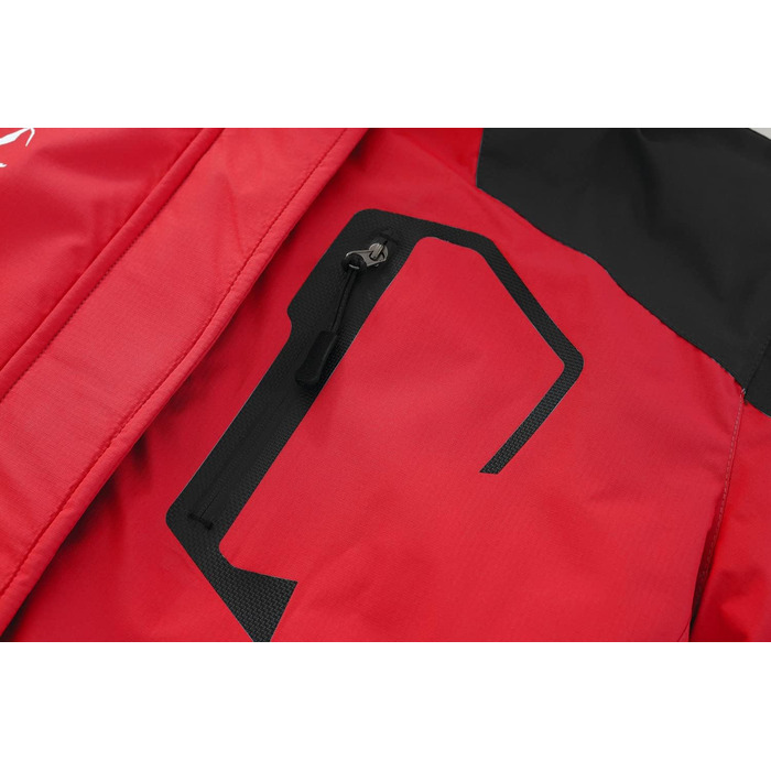 Жіноча водонепроникна легка куртка-дощовик вітрозахисна з капюшоном, світло-зелена (M, червоний/похідний, однотонний (Getaway Solids))