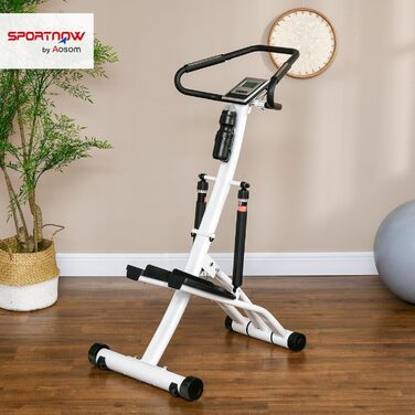 Сходи-степер SPORTNOW для дому, складаний з LCD-екраном, датчиком пульсу, 12 рівнів опору, компактний вертикальний клімбер для кардіотренувань та загальної фізичної підготовки