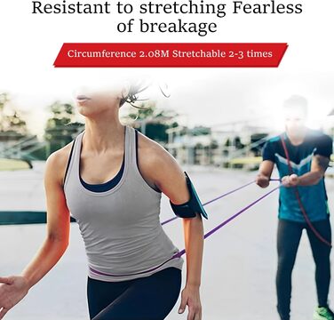 Набір еластичних стрічок для фітнесу Suuwwn: 5 рівнів опору, йога, пілатес, реабілітація, силові тренування для чоловіків та жінок