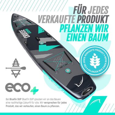 Надувна SUP-дошка Bluefin Cruise 6” з веслом з фібергласу, комплект для каяка, повний набір аксесуарів, гарантія 5 років, різні розміри: для дітей, 10’8, 12’, 15’
