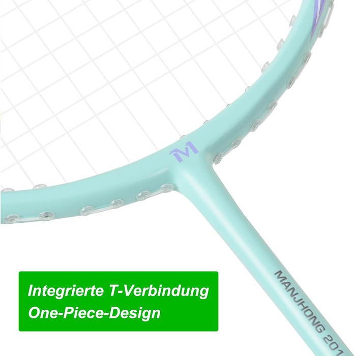 Набір для бадмінтона з 2 графітовими ракетками - зносостійкий дизайн - комплект для дорослих, включає воланчики, обмотки для ручок та сумку для ракеток