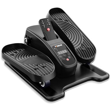 Еліптичний тренажер для дому Mini Electric Crosstrainer з пультом, дисплеєм, 12 швидкостями, для літніх людей та дорослих - Black