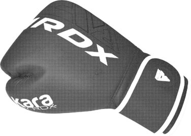 Дитячі боксерські рукавички RDX KARA 6oz для муай-тай, кікбоксингу, спарингу, MMA, з екошкіри Maya Hide, чорні/білі