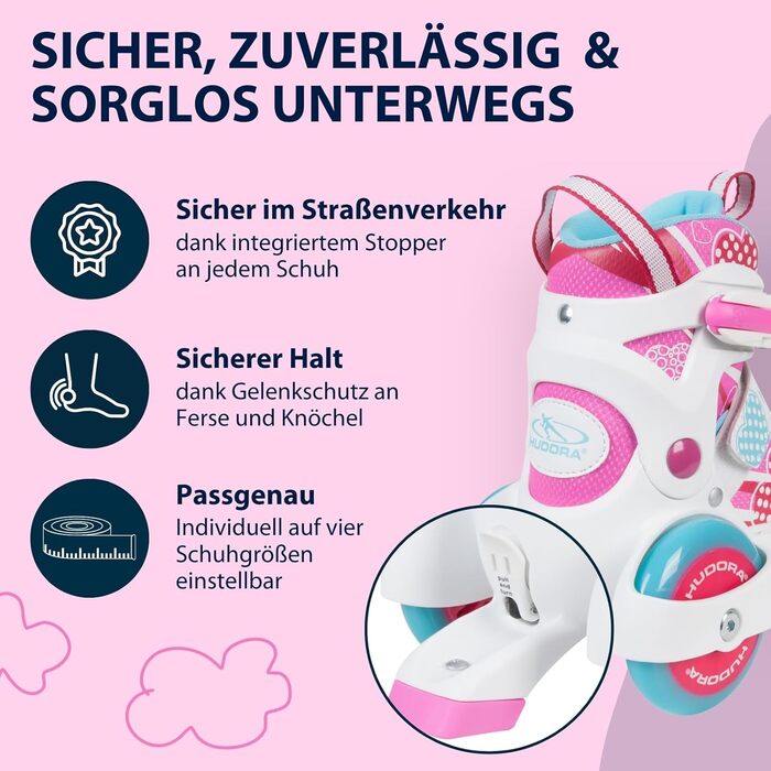 Дитячі ролики Hudora My First Quad - регульовані, для дівчаток, 30-33 розмір