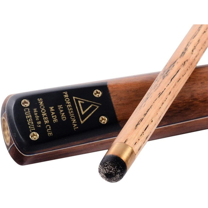 Снукерний кий CUESOLL класичний ручної роботи, 57 дюймів, 18 oz, з ручкою з рожевого дерева, з'єднання 3/4, телескопічне подовження з алюмінію, етиу з штучної шкіри, наконечник 9,5 мм, Снукерний кий-сет (CSSC011)