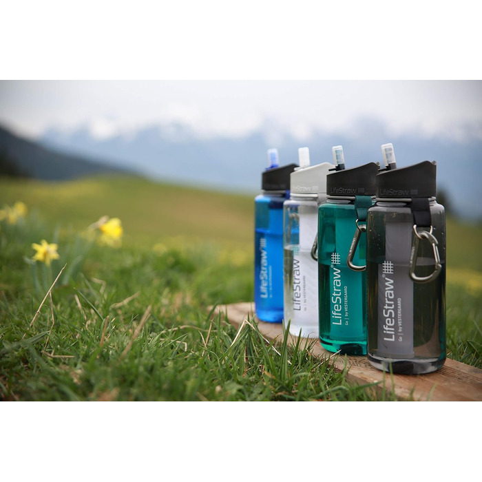 Пляшка-фільтр LifeStraw 1 л, пластикова, 2-ступенева, прозора